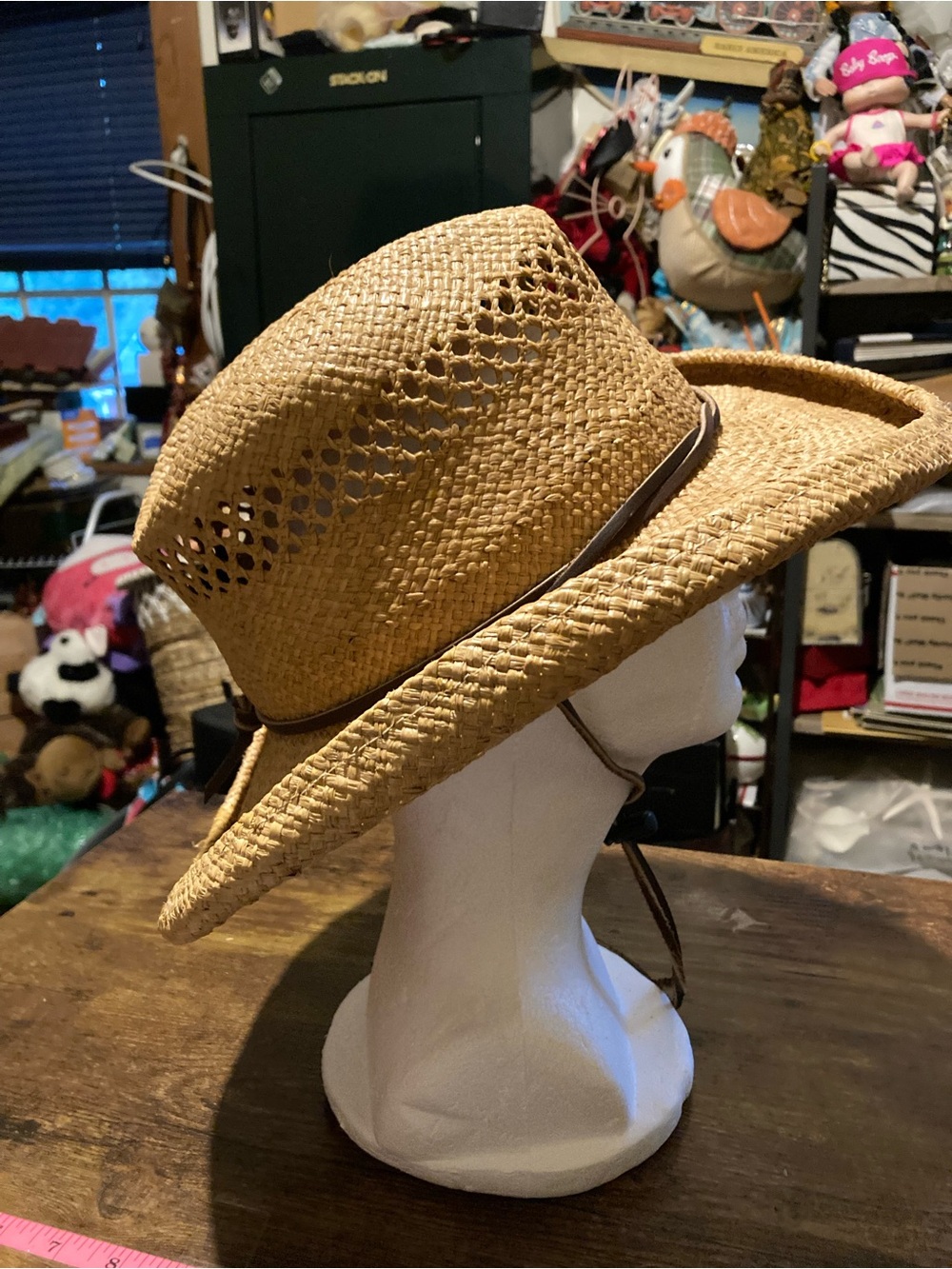 Vintage Shady Brady Dallas straw cowboy hat - Picture 4 of 7